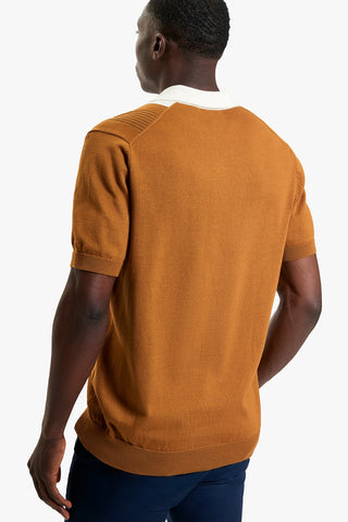 BEN SHERMAN | Textured Block Stripe Polo