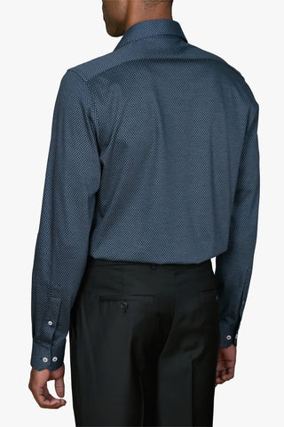Abelard | Dot Jacquard Knit Slim Fit Casual Shirt
