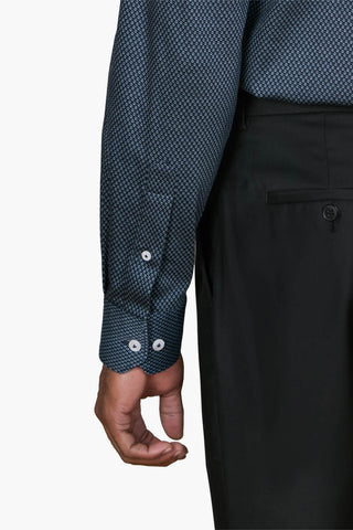 Abelard | Dot Jacquard Knit Slim Fit Casual Shirt