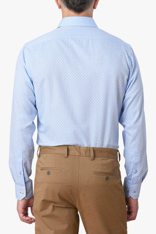 ABELARD | Spot Print Herringbone Slim Fit Business Shirt
