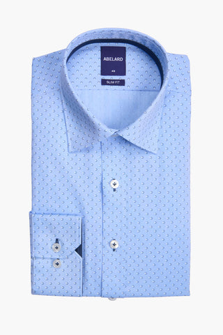 ABELARD | Spot Print Herringbone Slim Fit Business Shirt