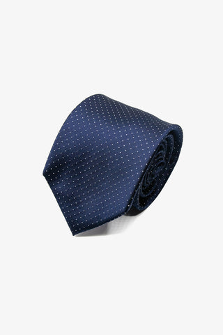 Alvajee | Fine Pin Dot Silk Tie - Peter Shearer Menswear - [variant_option1] - [variant_option2] - [variant_option3]