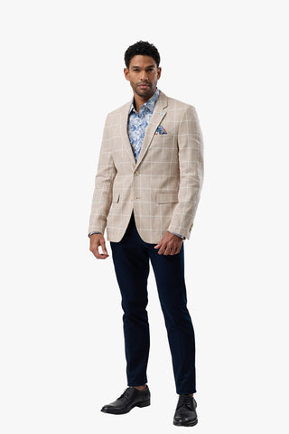 Brooksfield | Fully Lined Linen/Cotton Blazer