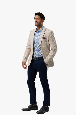 Brooksfield | Fully Lined Linen/Cotton Blazer