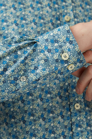Ben Sherman | Multicolour Floral Print L/S Shirt - Peter Shearer Menswear - [variant_option1] - [variant_option2] - [variant_option3]