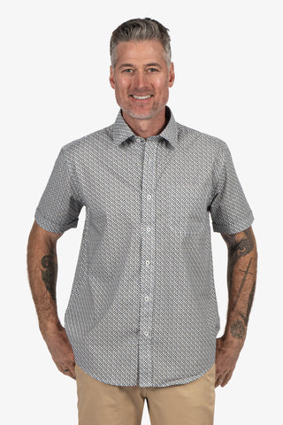 Back Bay | Cotton Spandex Stretch Print S/S Shirt - Peter Shearer Menswear - [variant_option1] - [variant_option2] - [variant_option3]