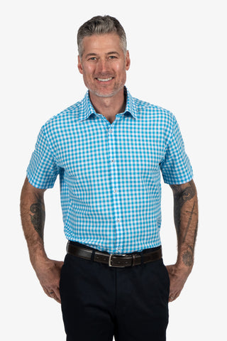 Daniel Hechter | Brooke Casual S/S Shirt Check - Peter Shearer Menswear - [variant_option1] - [variant_option2] - [variant_option3]