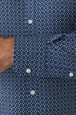 UBERSTONE | Kemba Daisy Geo Print Shirt - Peter Shearer Menswear - [variant_option1] - [variant_option2] - [variant_option3]
