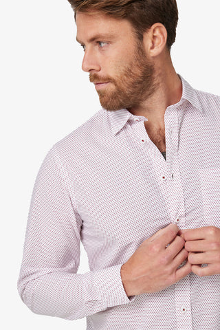 Blazer | Parker Geo L/S Casual Shirt - Peter Shearer Menswear - [variant_option1] - [variant_option2] - [variant_option3]