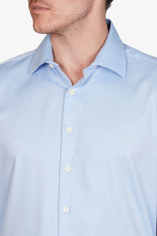 Simon Carter | Textured Dobby Stretch Casual Shirt - Peter Shearer Menswear - [variant_option1] - [variant_option2] - [variant_option3]