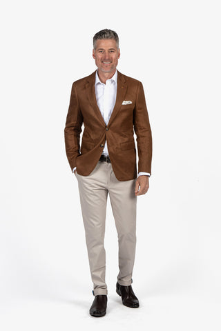 BROOKSFIELD | Twill Linen Blazer - Peter Shearer Menswear - [variant_option1] - [variant_option2] - [variant_option3]