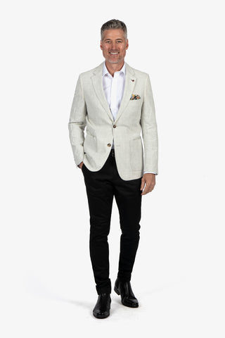 BROOKSFIELD | Subtle Check Linen Blend Blazer - Peter Shearer Menswear - [variant_option1] - [variant_option2] - [variant_option3]