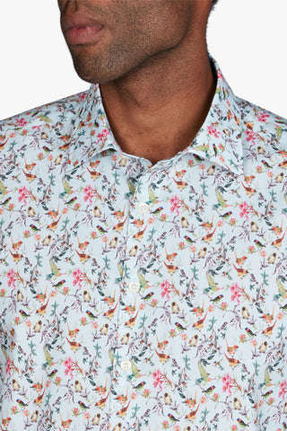 Simon Carter | Floral Bird Print Casual Shirt