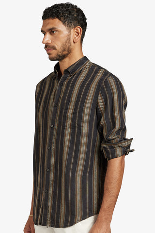 Academy Brand | Jeff Linen Shirt - Peter Shearer Menswear - [variant_option1] - [variant_option2] - [variant_option3]