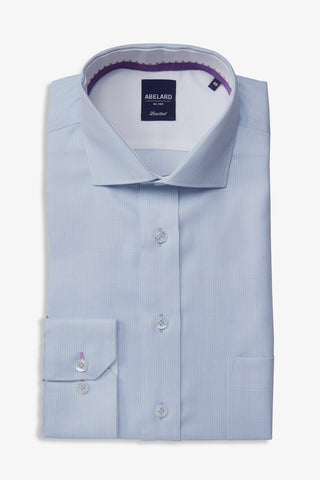 Abelard | Twist Yarn Mini Stripe Business Shirt Classic - Peter Shearer Menswear - [variant_option1] - [variant_option2] - [variant_option3]