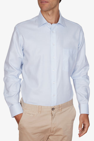 Abelard | Twist Yarn Mini Stripe Business Shirt Classic - Peter Shearer Menswear - [variant_option1] - [variant_option2] - [variant_option3]
