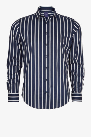 Abelard | Wallpaper Stripe Shirt Super Slim - Peter Shearer Menswear - [variant_option1] - [variant_option2] - [variant_option3]