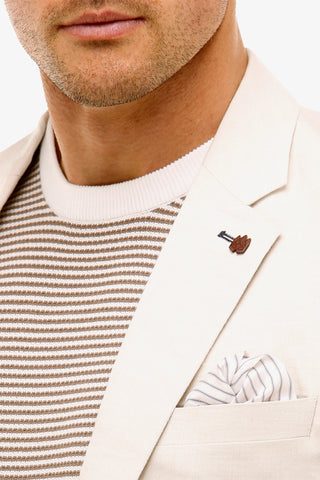 Brooksfield | Sleek Linen Blend Blazer - Peter Shearer Menswear - [variant_option1] - [variant_option2] - [variant_option3]