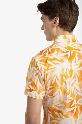 JAMES HARPER | Leaf Poplin Shirt - Peter Shearer Menswear - [variant_option1] - [variant_option2] - [variant_option3]