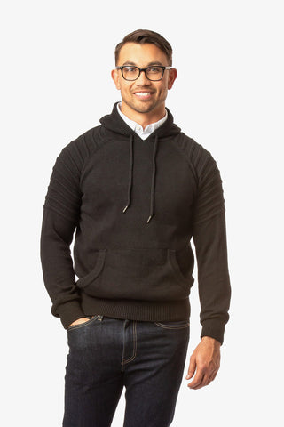 CONSTANT | KNITTED HOODIE Black S 