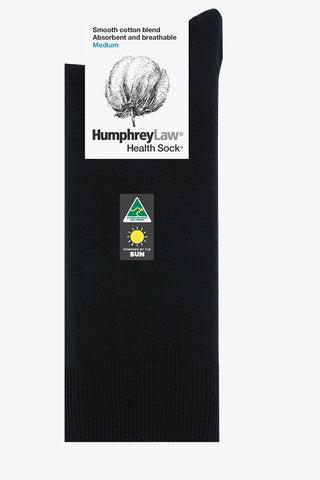 Humphrey Law | 85% Mercerised Cotton Health Sock Black NO 