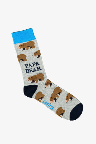 LAFITTE | Socks Papa Bear Marle Grey 6-10