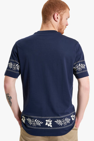 BEN SHERMAN | Border Print Tee - Peter Shearer Menswear - [variant_option1] - [variant_option2] - [variant_option3]