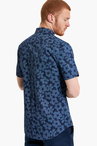 BEN SHERMAN | Stipple Floral Print s/s Shirt