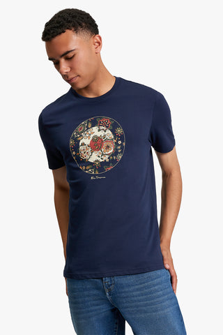 Ben Sherman | Floral Target Tee - Peter Shearer Menswear - [variant_option1] - [variant_option2] - [variant_option3]