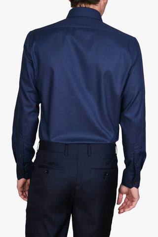Abelard | Bottone Cioccolato Slim Fit Business Shirt - Peter Shearer Menswear - [variant_option1] - [variant_option2] - [variant_option3]