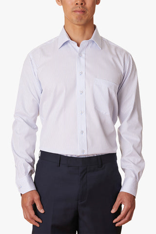 Abelard | Alassio Stripe Classic Fit Business Shirt - Peter Shearer Menswear - [variant_option1] - [variant_option2] - [variant_option3]