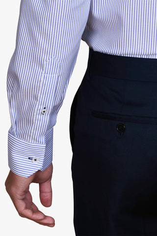 Abelard | Lerici Herringbone Stripe Slim Fit Business Shirt - Peter Shearer Menswear - [variant_option1] - [variant_option2] - [variant_option3]