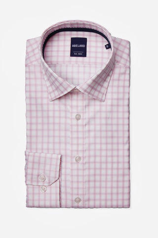 Abelard | Pick-Stitch Check Business Shirt Slim - Peter Shearer Menswear - [variant_option1] - [variant_option2] - [variant_option3]