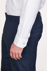 Abelard | Dash-Twill Check Business Shirt Classic - Peter Shearer Menswear - [variant_option1] - [variant_option2] - [variant_option3]