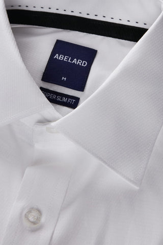 Abelard | Stretch Zig Zag Super Slim Shirt - Peter Shearer Menswear - [variant_option1] - [variant_option2] - [variant_option3]