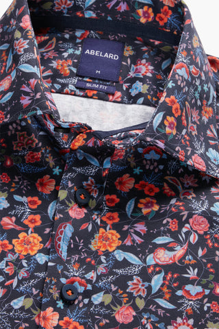 Abelard | Primavera Print Knit Slim Fit Casual Shirt