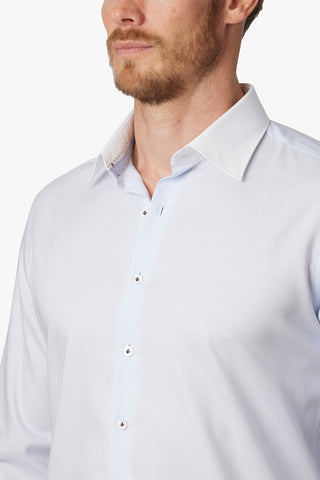 ABELARD | Toulon Dobby Slim Fit Business Shirt - Peter Shearer Menswear - [variant_option1] - [variant_option2] - [variant_option3]