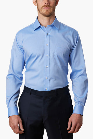 ABELARD | Des Anges Dobby Classic Business Shirt - Peter Shearer Menswear - [variant_option1] - [variant_option2] - [variant_option3]