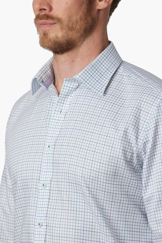 ABELARD | Flaneur Check Slim Business Shirt - Peter Shearer Menswear - [variant_option1] - [variant_option2] - [variant_option3]