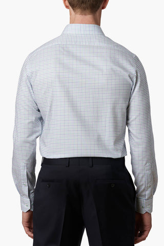 ABELARD | Flaneur Check Slim Business Shirt - Peter Shearer Menswear - [variant_option1] - [variant_option2] - [variant_option3]