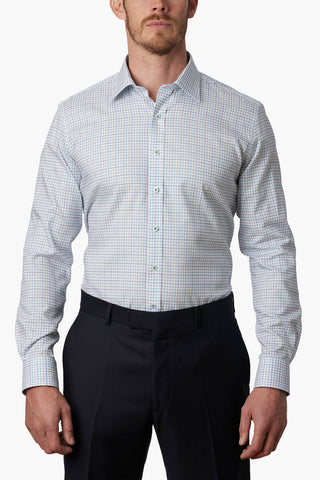 ABELARD | Flaneur Check Slim Business Shirt - Peter Shearer Menswear - [variant_option1] - [variant_option2] - [variant_option3]