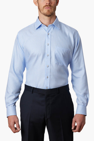 ABELARD | Briancon Check Classic Business Shirt - Peter Shearer Menswear - [variant_option1] - [variant_option2] - [variant_option3]