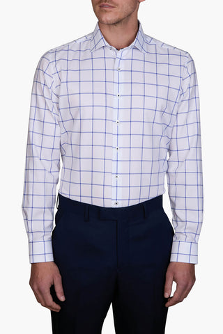 ABELARD | Grand Check Slim Business Shirt - Peter Shearer Menswear - [variant_option1] - [variant_option2] - [variant_option3]