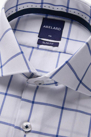 ABELARD | Grand Check Slim Business Shirt - Peter Shearer Menswear - [variant_option1] - [variant_option2] - [variant_option3]