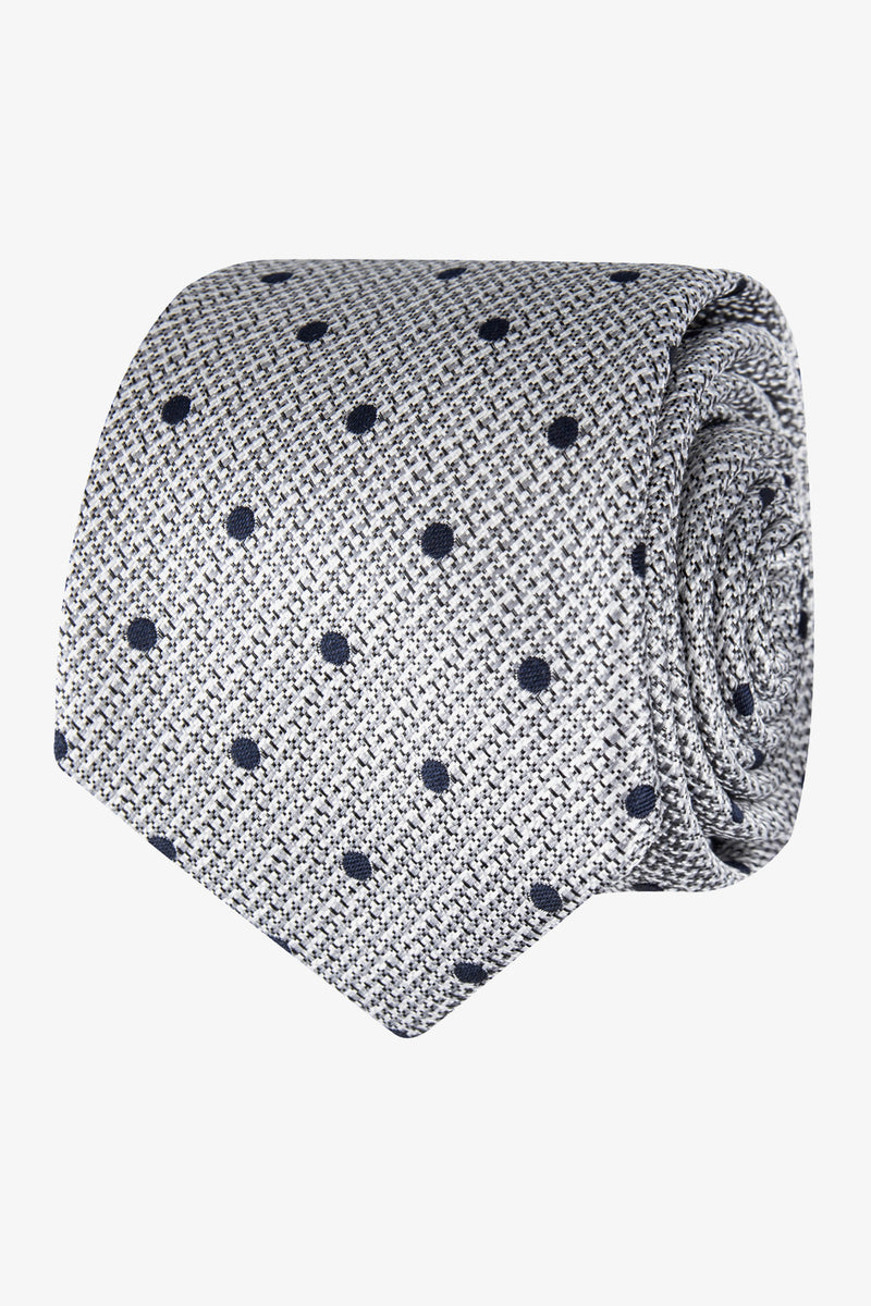 Abelard | Spotted Silk Tie - Peter Shearer Menswear - [variant_option1] - [variant_option2] - [variant_option3]