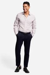 BROOKSFIELD | Geo Print Slim Fit Business Shirt - Peter Shearer Menswear - [variant_option1] - [variant_option2] - [variant_option3]