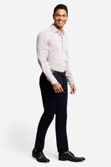 BROOKSFIELD | Geo Print Slim Fit Business Shirt - Peter Shearer Menswear - [variant_option1] - [variant_option2] - [variant_option3]