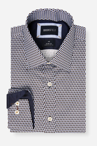 BROOKSFIELD | Retro Slim Fit Business Shirt - Peter Shearer Menswear - [variant_option1] - [variant_option2] - [variant_option3]