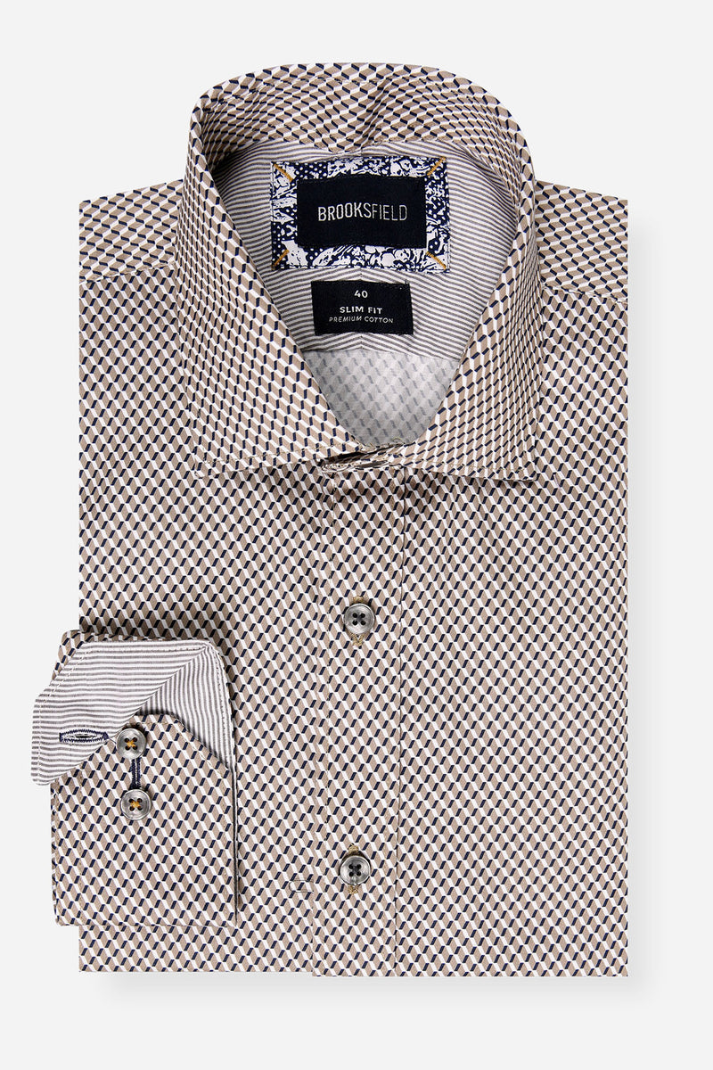 BROOKSFIELD | Retro Slim Fit Business Shirt - Peter Shearer Menswear - [variant_option1] - [variant_option2] - [variant_option3]