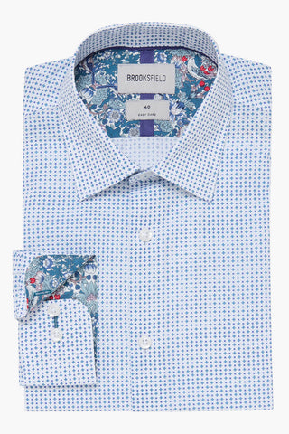 Brooksfield | Geometric Print Regular Fit Business Shirt